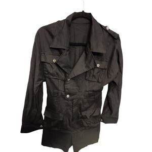 Heng Sheng Jeans Woman's Black Long Sleeve Jumper Shorts S/M